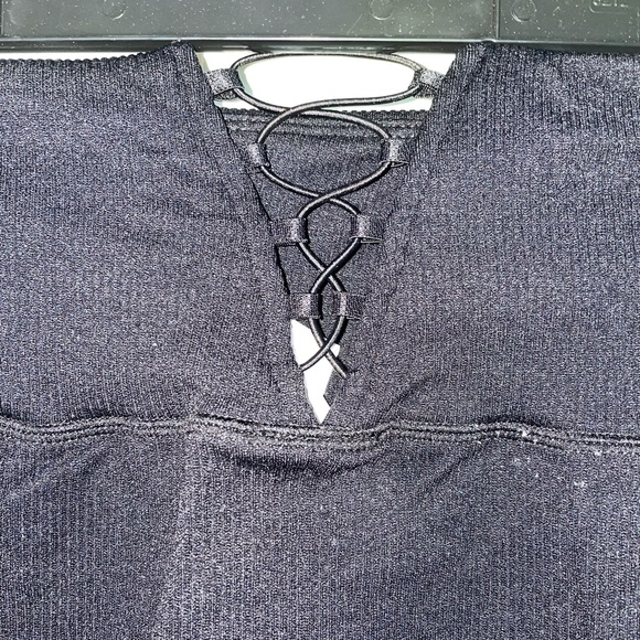 Fabletics Ribbed Lace up Leggings - Picture 3 of 5